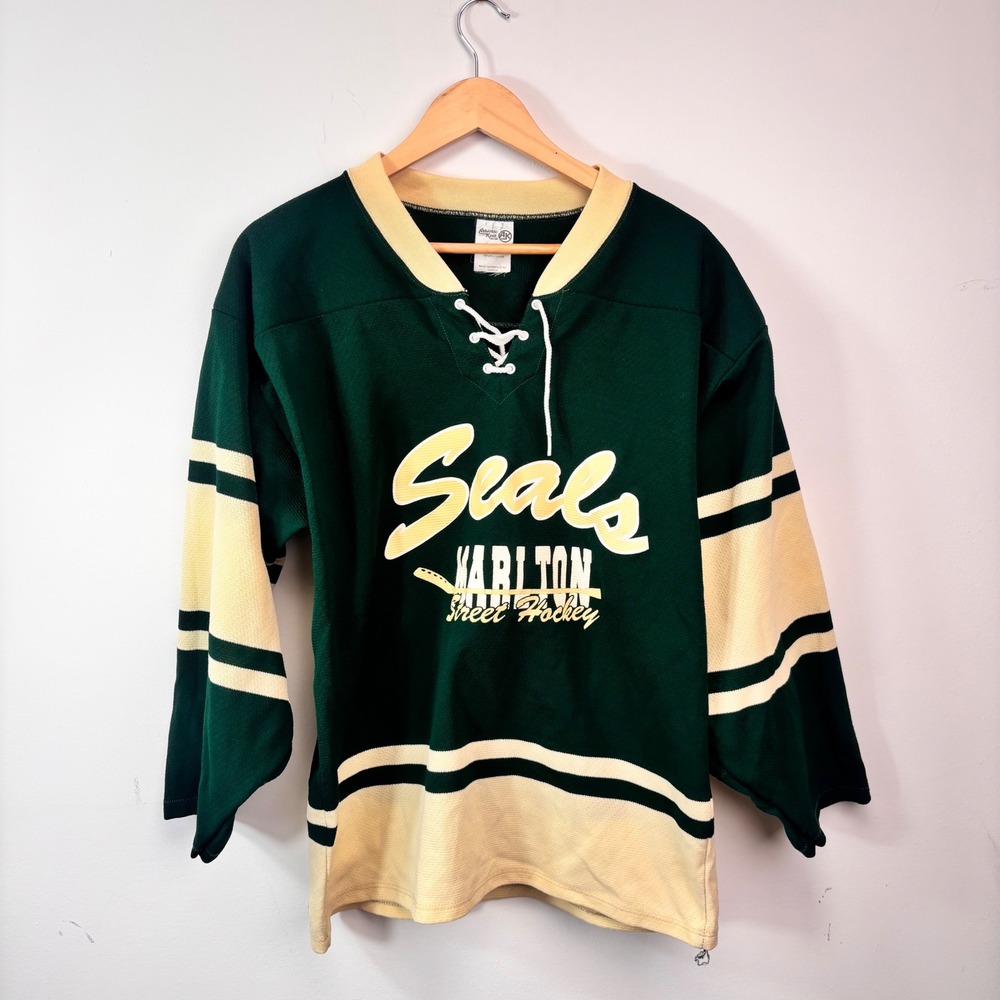 Sea Martin Barr #7 Green Hockey Jersey Small(L) Athletic Canada Vintage Style